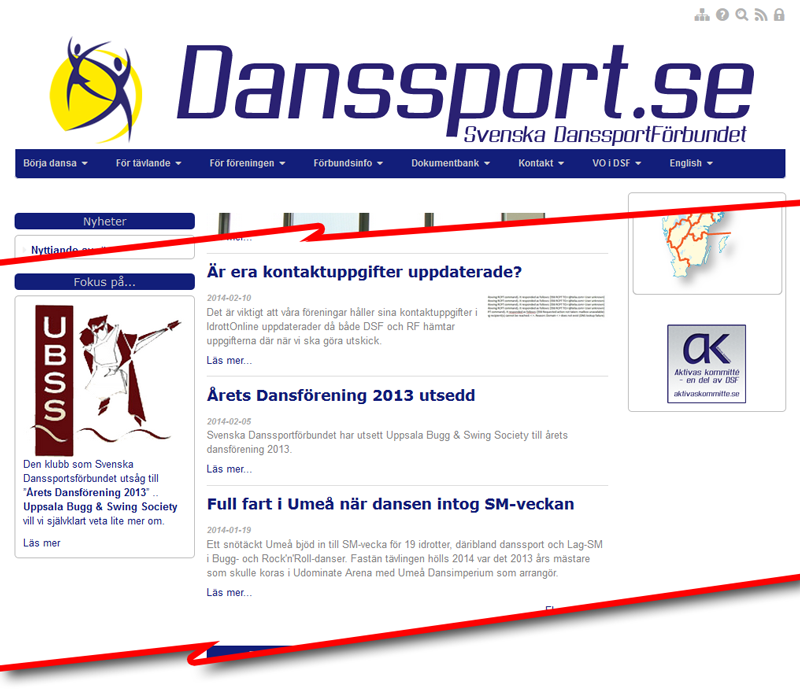 20140218 Del av Dansport.se 18/2-14. [Källa: danssport.se]